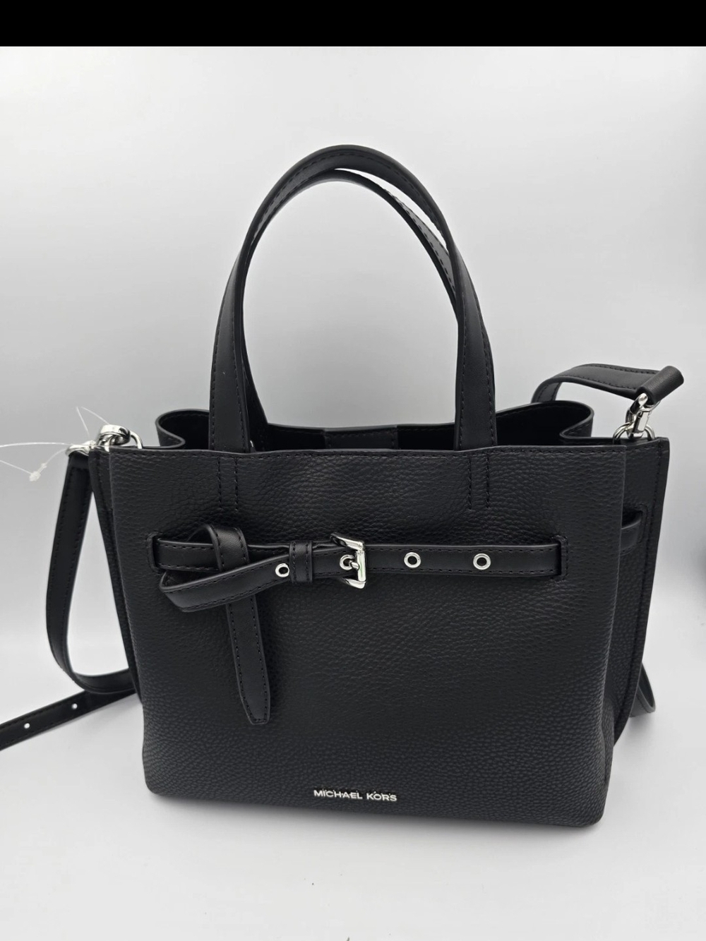 Michael Kors Black Pebbled Leather Tote Bag